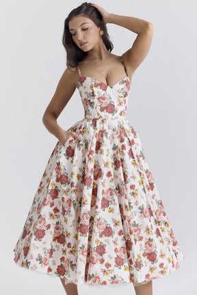Passion Midi Dress - Shapes the Waist | Double Layer