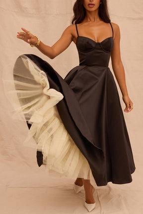 Passion Midi Dress - Shapes the Waist | Double Layer