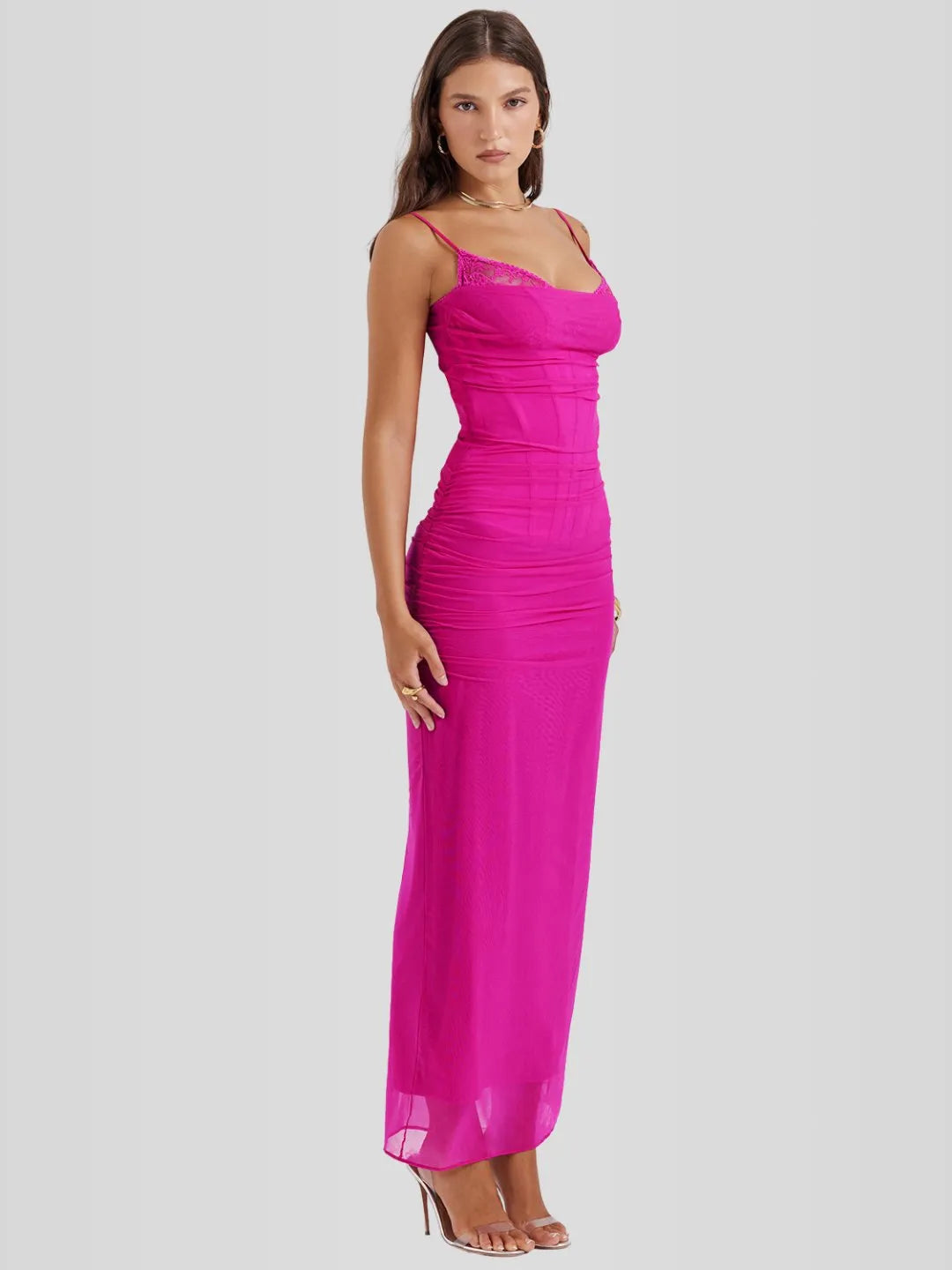 Nhayra Slim Fit Long Dress