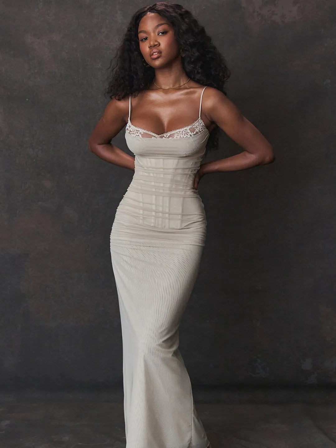 Nhayra Slim Fit Long Dress