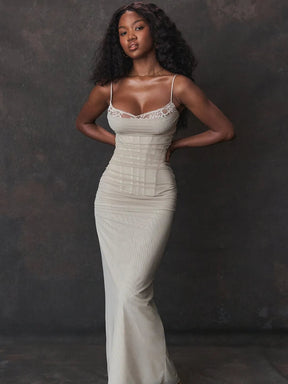 Nhayra Slim Fit Long Dress