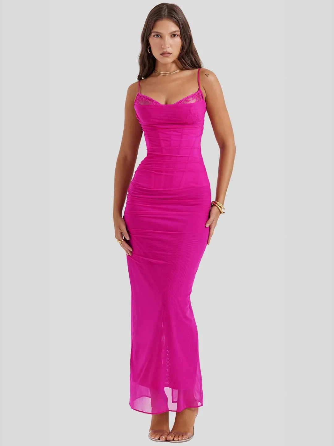 Nhayra Slim Fit Long Dress