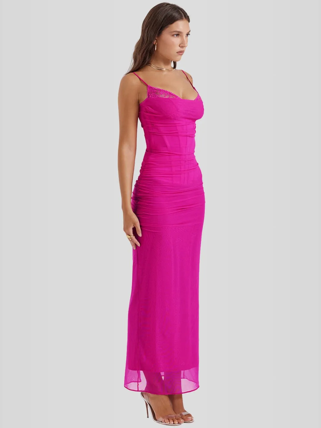 Nhayra Slim Fit Long Dress