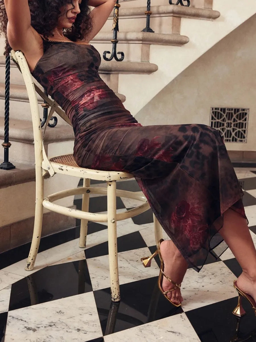 Nhayra Slim Fit Long Dress