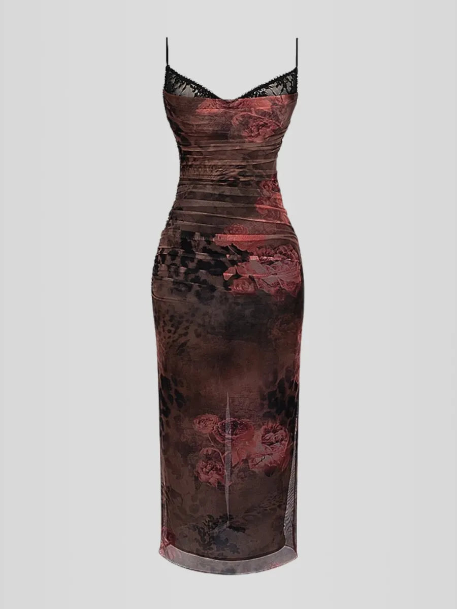 Nhayra Slim Fit Long Dress