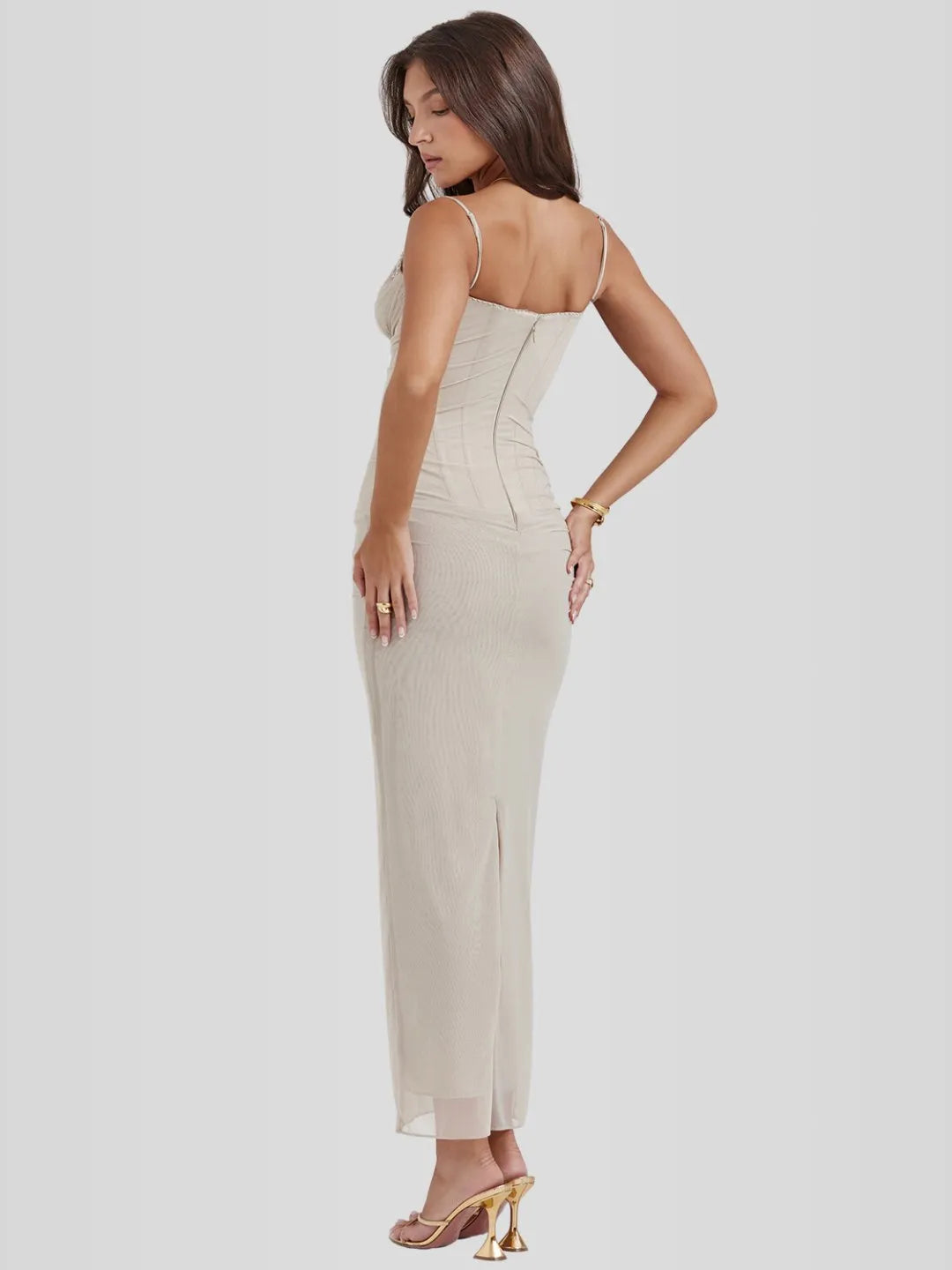 Nhayra Slim Fit Long Dress