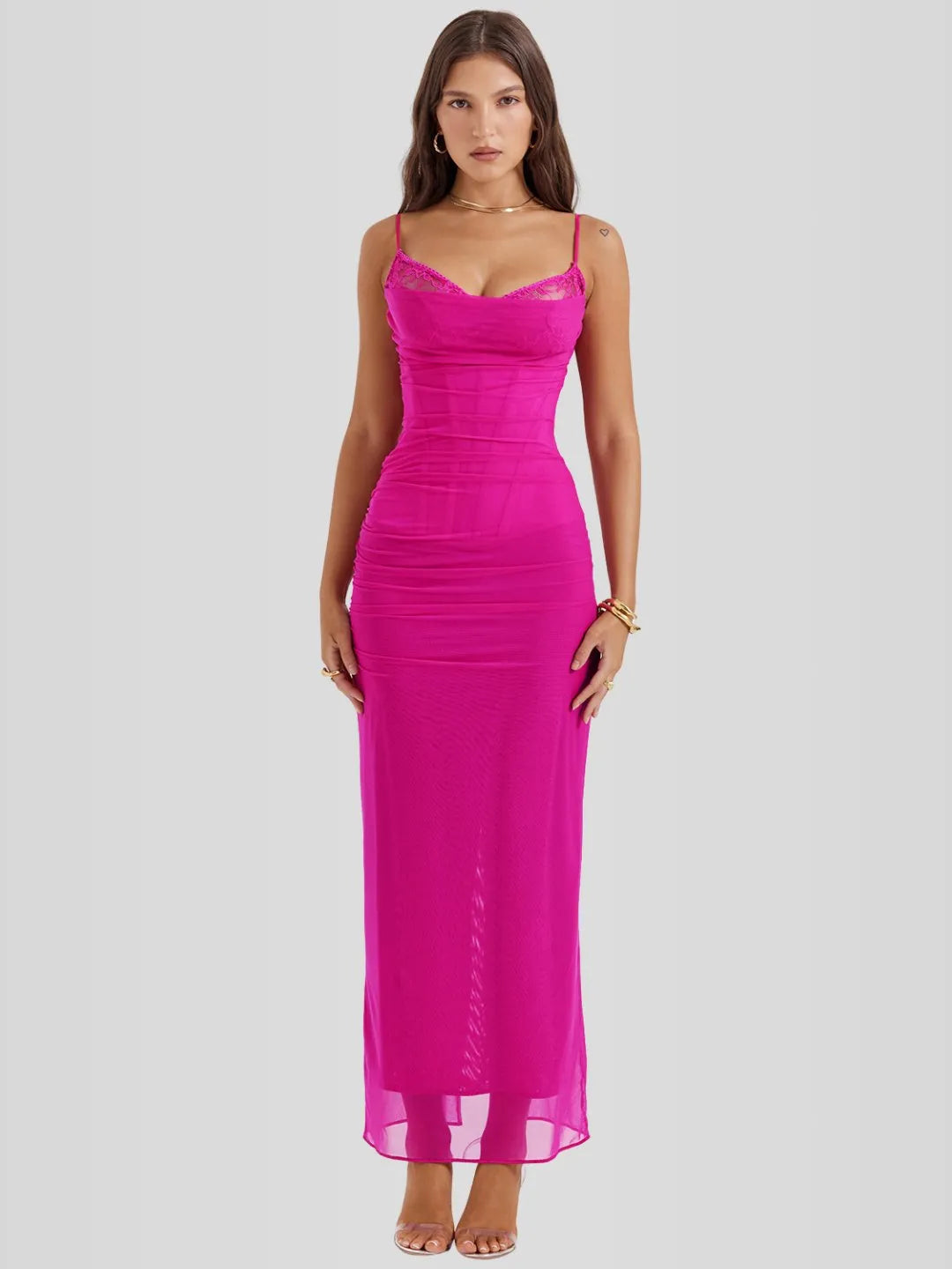 Nhayra Slim Fit Long Dress