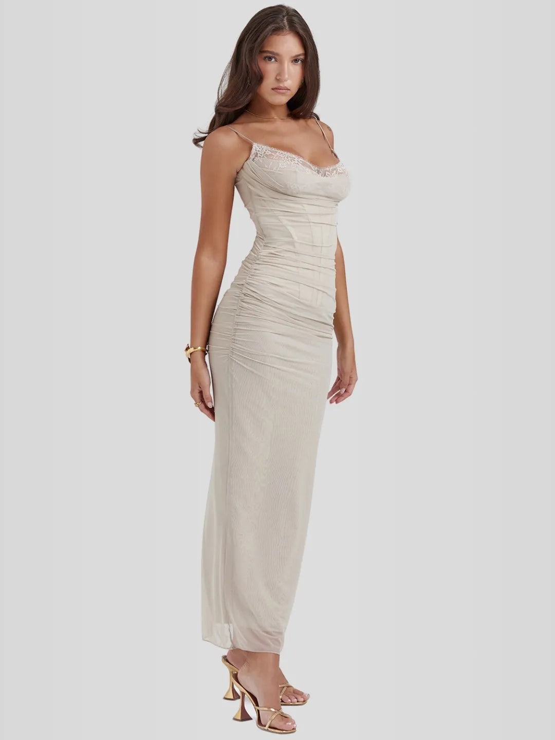Nhayra Slim Fit Long Dress