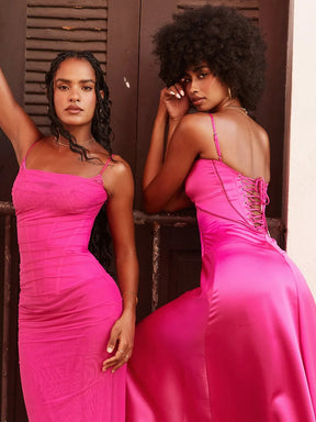 Nhayra Slim Fit Long Dress