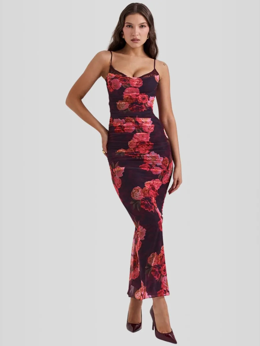 Nhayra Slim Fit Long Dress