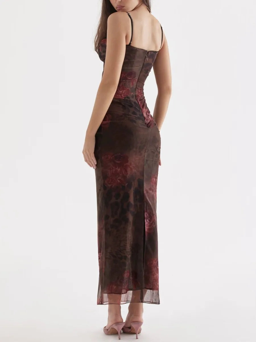 Nhayra Slim Fit Long Dress