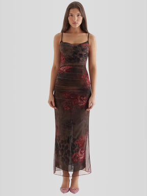 Nhayra Slim Fit Long Dress