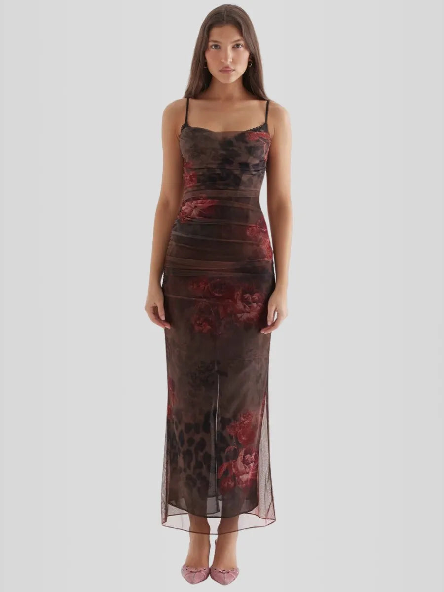 Nhayra Slim Fit Long Dress