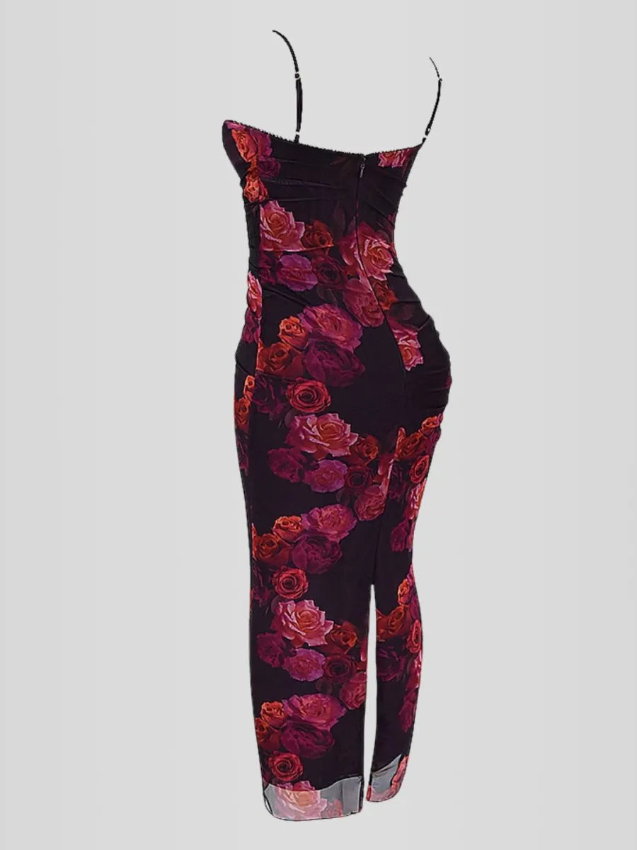 Nhayra Slim Fit Long Dress