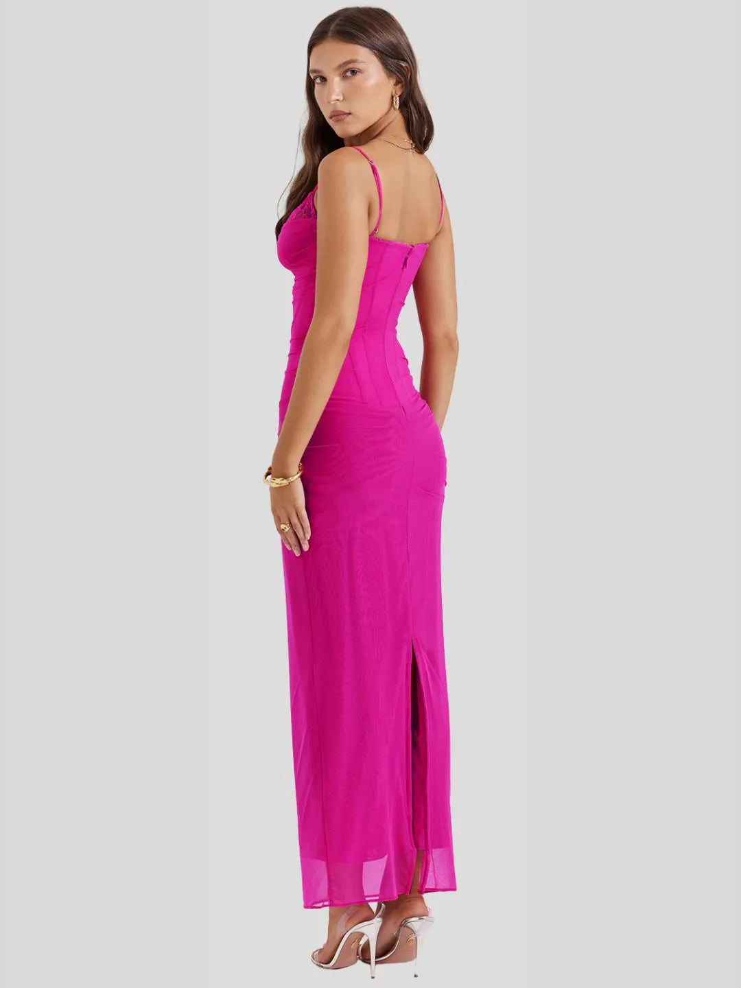 Nhayra Slim Fit Long Dress