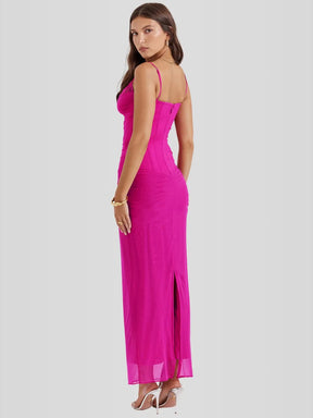Nhayra Slim Fit Long Dress