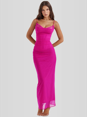 Nhayra Slim Fit Long Dress