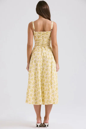 Attracione Floral Midi Dress - Shapes the Waist