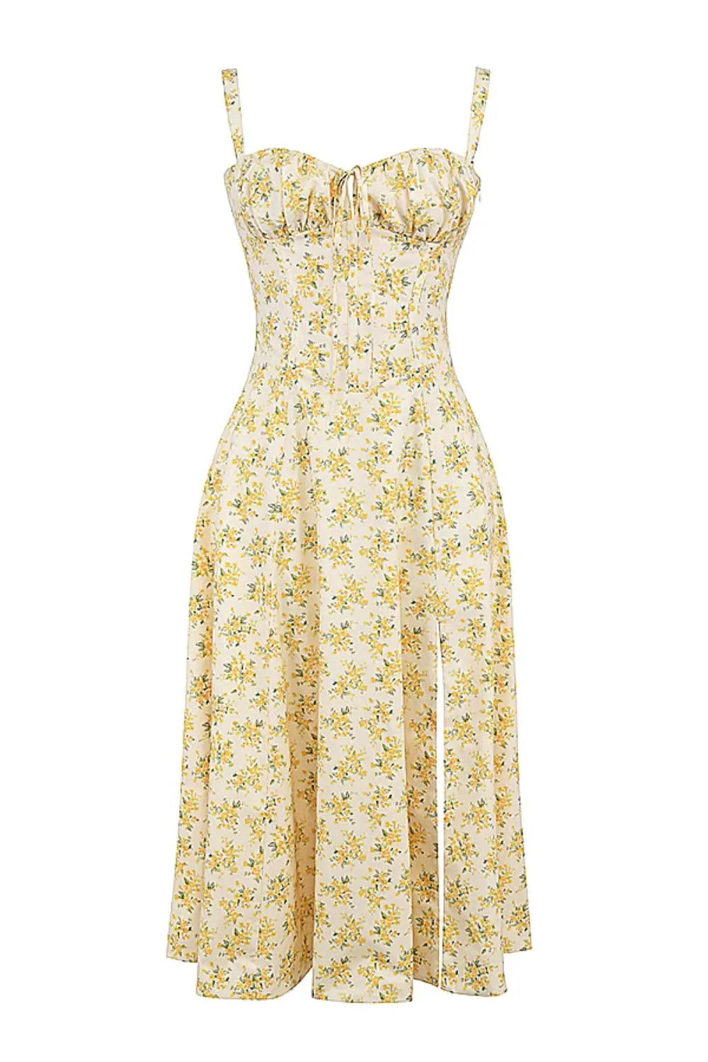 Attracione Floral Midi Dress - Shapes the Waist