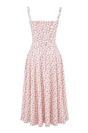 Attracione Floral Midi Dress - Shapes the Waist