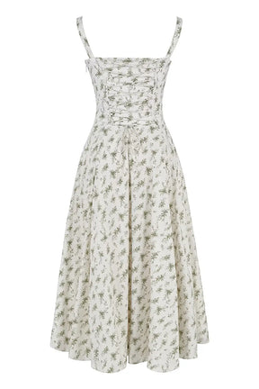 Attracione Floral Midi Dress - Shapes the Waist