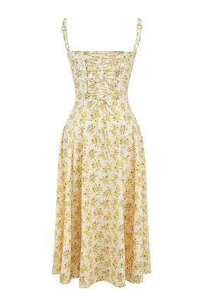 Attracione Floral Midi Dress - Shapes the Waist
