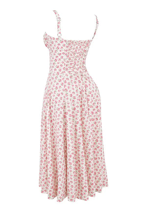 Attracione Floral Midi Dress - Shapes the Waist