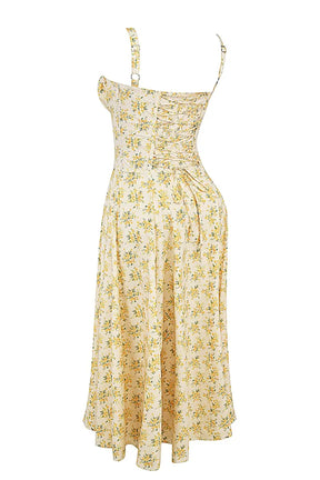 Attracione Floral Midi Dress - Shapes the Waist