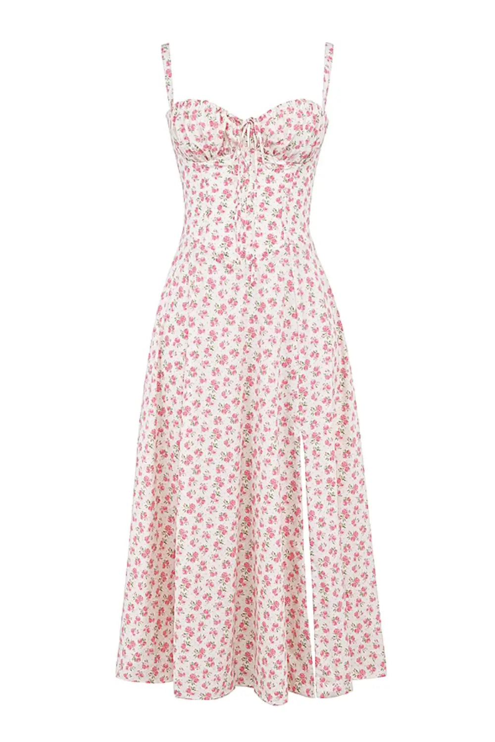 Attracione Floral Midi Dress - Shapes the Waist