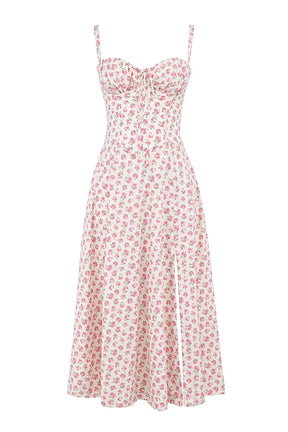 Attracione Floral Midi Dress - Shapes the Waist