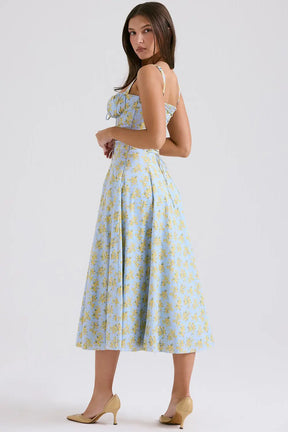 Attracione Floral Midi Dress - Shapes the Waist