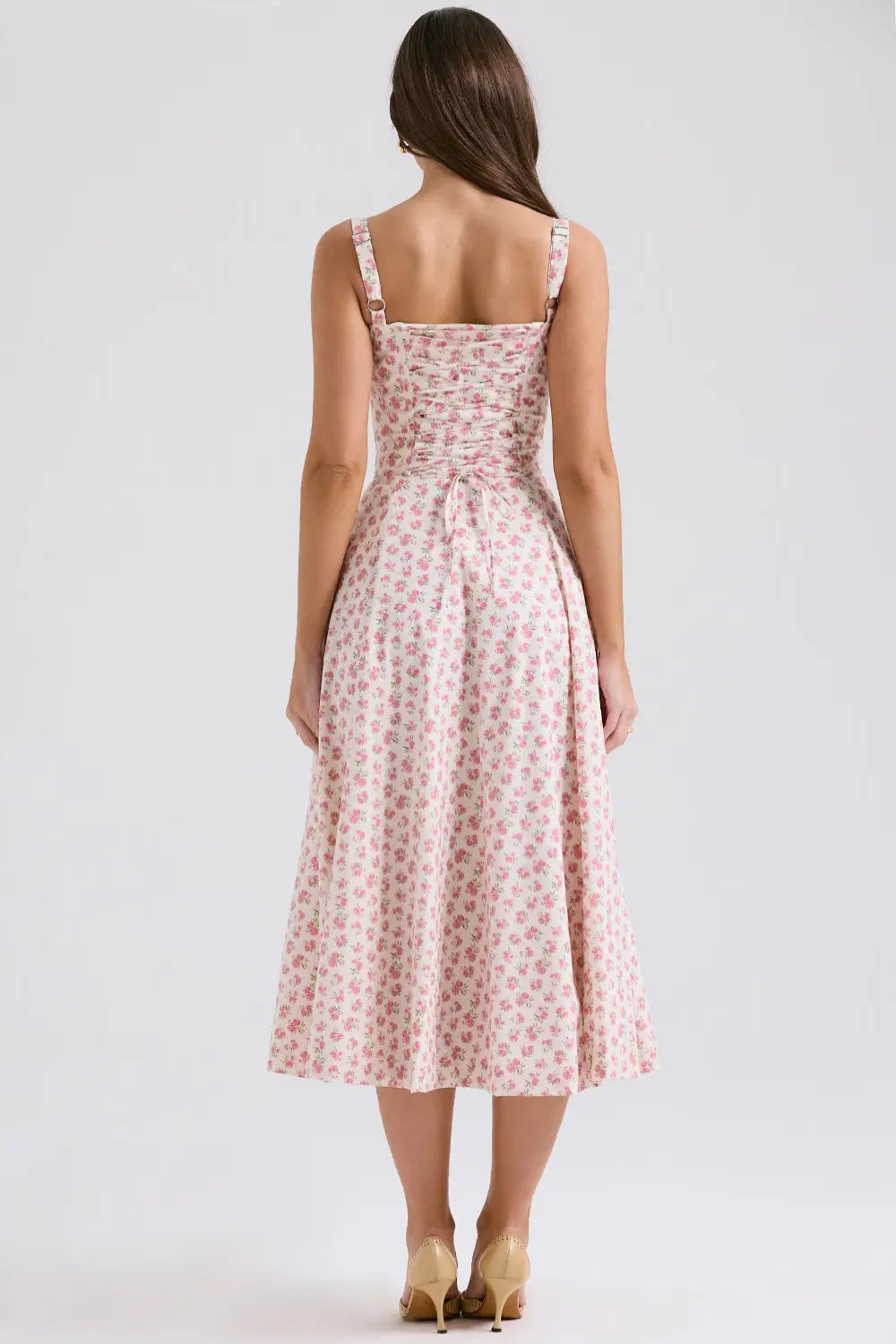 Attracione Floral Midi Dress - Shapes the Waist