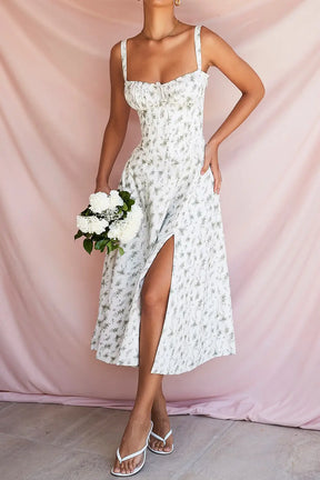 Attracione Floral Midi Dress - Shapes the Waist
