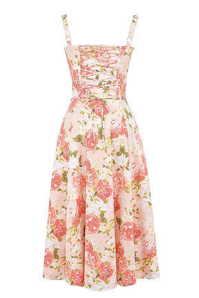 Attracione Floral Midi Dress - Shapes the Waist