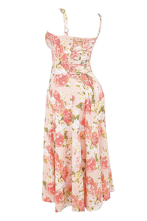 Attracione Floral Midi Dress - Shapes the Waist