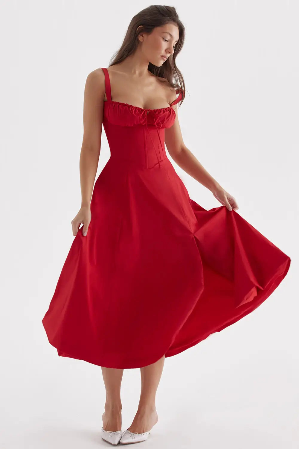 Attracione Midi Dress - Flattens the Waist