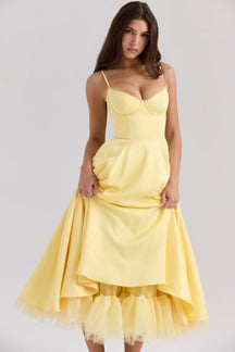 Cloe Midi Dress - Shapes the Waist | Double Layer