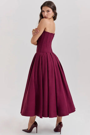 Evelyn Model Corset Midi Dress