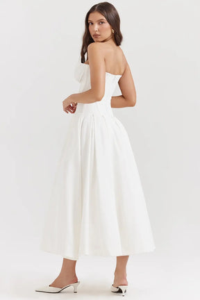 Evelyn Model Corset Midi Dress