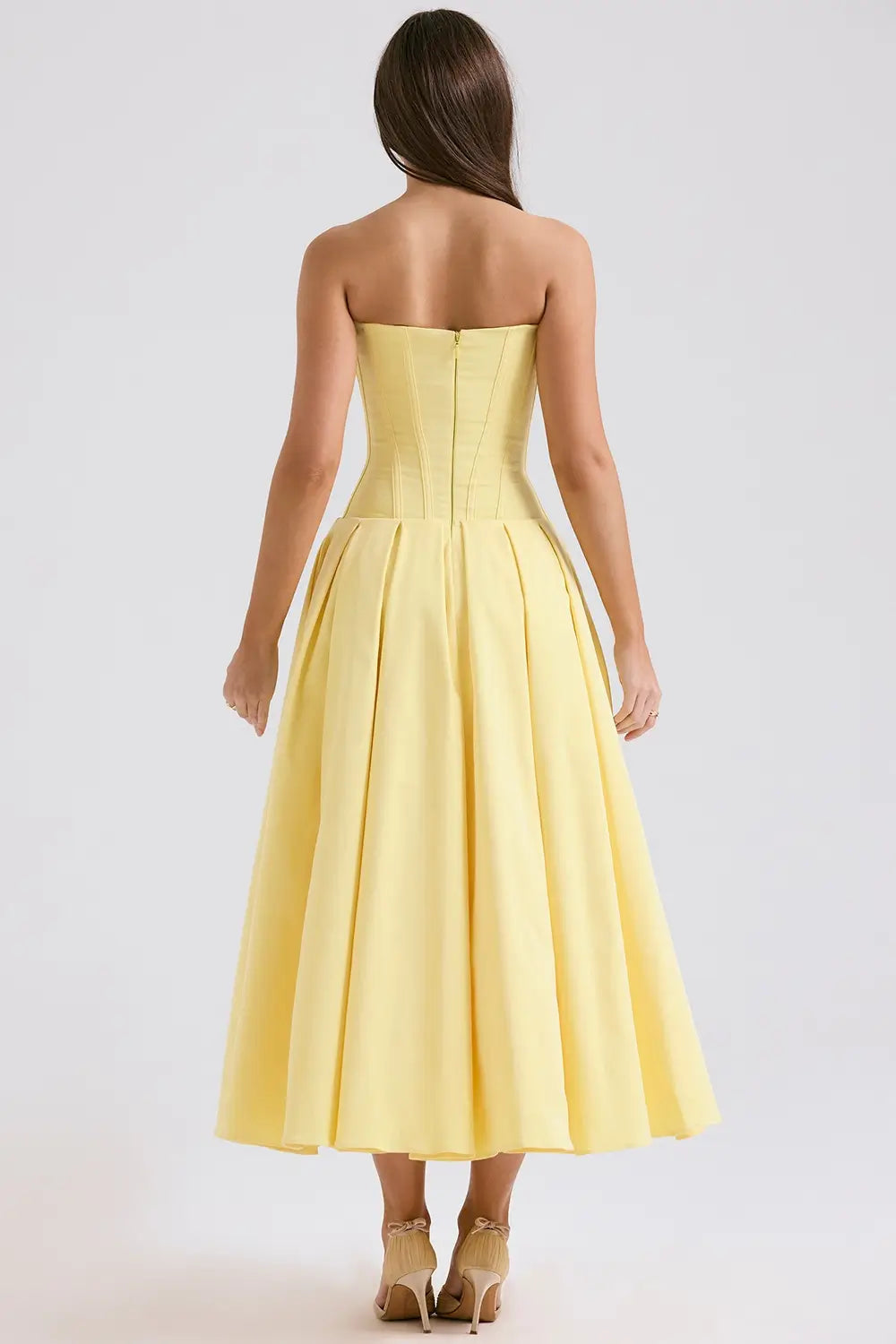 Evelyn Model Corset Midi Dress
