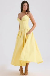 Evelyn Model Corset Midi Dress